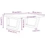 Estante de lavabo de pared acero y madera maciza de acacia de , Tocadores de baño - Ref: Foro24-3302763, Precio: 69,38 €, Des...