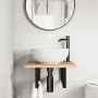 Estante de lavabo de pared acero y madera maciza de acacia von , Badezimmerwaschtische - Ref: Foro24-3302761, Preis: 70,39 €,...