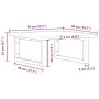 Estante de lavabo de pared acero y madera maciza de acacia von , Badezimmerwaschtische - Ref: Foro24-3302761, Preis: 70,39 €,...