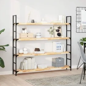 Estantes flotantes 3 uds madera acacia sin tratar 120x20x4 cm by , Shelves and shelves - Ref: Foro24-3279433, Price: 137,25 €...