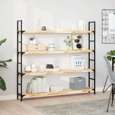 Estantes flotantes 3 uds madera acacia sin tratar 120x20x4 cm by , Shelves and shelves - Ref: Foro24-3279433, Price: 137,25 €...