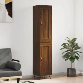 Aparador alto madera contrachapada roble marrón 34,5x34x180 cm by , Sideboards - Ref: Foro24-3200432, Price: 111,86 €, Discou...