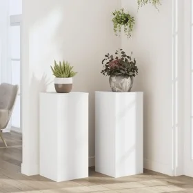 Soportes de plantas 2 uds madera ingeniería blanco 30x30x70 cm von , Topfständer - Ref: Foro24-852924, Preis: 84,12 €, Rabatt: %