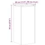 Soportes de plantas 2 uds madera ingeniería blanco 30x30x70 cm de , Soportes para macetas - Ref: Foro24-852924, Precio: 76,94...