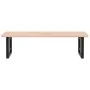 Estante de lavabo de pared de acero y madera maciza de roble de , Tocadores de baño - Ref: Foro24-3302465, Precio: 127,34 €, ...