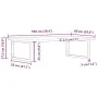 Estante de lavabo de pared de acero y madera maciza de roble de , Tocadores de baño - Ref: Foro24-3302465, Precio: 127,34 €, ...