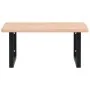 Estante de lavabo de pared de acero y madera maciza de haya von , Badezimmerwaschtische - Ref: Foro24-3302501, Preis: 88,55 €...