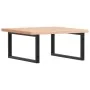 Estante de lavabo de pared de acero y madera maciza de haya von , Badezimmerwaschtische - Ref: Foro24-3302501, Preis: 88,55 €...