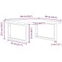 Estante de lavabo de pared de acero y madera maciza de haya von , Badezimmerwaschtische - Ref: Foro24-3302501, Preis: 88,55 €...