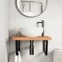 Estante de lavabo de pared de acero y madera maciza de haya by , bathroom vanities - Ref: Foro24-3302515, Price: 107,96 €, Di...