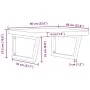Estante de lavabo de pared de acero y madera maciza de haya by , bathroom vanities - Ref: Foro24-3302515, Price: 107,96 €, Di...