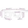 Estante de lavabo de pared de acero y madera maciza de roble von , Badezimmerwaschtische - Ref: Foro24-3302534, Preis: 59,41 ...