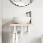 Estante de lavabo de pared de acero y madera maciza de roble von , Badezimmerwaschtische - Ref: Foro24-3302536, Preis: 62,86 ...