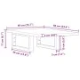 Estante de lavabo de pared de acero y madera maciza de roble de , Tocadores de baño - Ref: Foro24-3302557, Precio: 70,01 €, D...