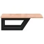Estante de lavabo de pared de acero y madera maciza de roble von , Badezimmerwaschtische - Ref: Foro24-3302555, Preis: 78,17 ...