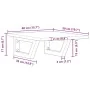 Estante de lavabo de pared de acero y madera maciza de roble von , Badezimmerwaschtische - Ref: Foro24-3302555, Preis: 78,17 ...