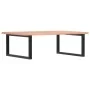 Estante de lavabo de pared de acero y madera maciza de roble de , Tocadores de baño - Ref: Foro24-3302645, Precio: 87,92 €, D...
