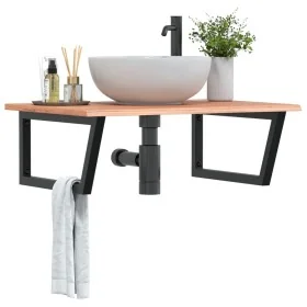 Estante de lavabo de pared de acero y madera maciza de roble von , Badezimmerwaschtische - Ref: Foro24-3302647, Preis: 87,47 ...