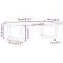 Estante de lavabo de pared de acero y madera maciza de roble de , Tocadores de baño - Ref: Foro24-3302647, Precio: 87,43 €, D...