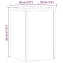 Soportes de plantas 2 uds madera roble artisian 20x20x30 cm von , Topfständer - Ref: Foro24-852905, Preis: 36,66 €, Rabatt: %