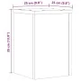 Soportes de plantas 2 uds madera roble envejecido 25x25x35 cm von , Topfständer - Ref: Foro24-852913, Preis: 42,40 €, Rabatt: %