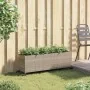 Jardinera con ruedas y 3 maceteros ratán PE gris 107x32x38 cm by , Pots and planters - Ref: Foro24-366421, Price: 70,91 €, Di...
