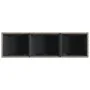 Jardinera con ruedas y 3 maceteros ratán PE gris 107x32x38 cm by , Pots and planters - Ref: Foro24-366421, Price: 70,91 €, Di...