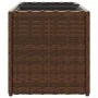 Jardinera con 2 maceteros ratán sintético marrón 72x30x32 cm by , Pots and planters - Ref: Foro24-366423, Price: 46,60 €, Dis...