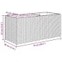 Jardinera con 2 maceteros ratán sintético marrón 72x30x32 cm by , Pots and planters - Ref: Foro24-366423, Price: 46,60 €, Dis...