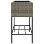 Jardinera con estante ratán sintético gris by , Pots and planters - Ref: Foro24-366386, Price: 82,67 €, Discount: %