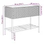 Jardinera con estante ratán sintético gris by , Pots and planters - Ref: Foro24-366386, Price: 82,67 €, Discount: %