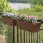 Jardineras con ganchos 2 unidades ratán sintético marrón von , Töpfe und Pflanzgefäße - Ref: Foro24-366402, Preis: 72,19 €, R...