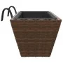 Jardineras con ganchos 2 unidades ratán sintético marrón von , Töpfe und Pflanzgefäße - Ref: Foro24-366402, Preis: 72,19 €, R...