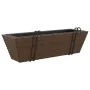Jardineras con ganchos 2 unidades ratán sintético marrón von , Töpfe und Pflanzgefäße - Ref: Foro24-366402, Preis: 72,19 €, R...