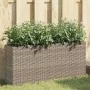 Jardinera con 2 maceteros de ratán sintético gris 90x20x40 cm by , Pots and planters - Ref: Foro24-366409, Price: 61,53 €, Di...
