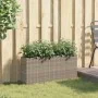 Jardinera con 2 maceteros de ratán sintético gris 90x20x40 cm by , Pots and planters - Ref: Foro24-366409, Price: 61,53 €, Di...