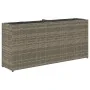 Jardinera con 2 maceteros de ratán sintético gris 90x20x40 cm by , Pots and planters - Ref: Foro24-366409, Price: 61,53 €, Di...