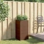 Jardinera de ratán sintético marrón 40x40x80 cm by , Pots and planters - Ref: Foro24-366414, Price: 75,35 €, Discount: %