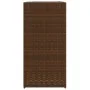 Jardinera de ratán sintético marrón 40x40x80 cm by , Pots and planters - Ref: Foro24-366414, Price: 75,35 €, Discount: %