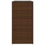 Jardinera de ratán sintético marrón 40x40x80 cm by , Pots and planters - Ref: Foro24-366414, Price: 75,35 €, Discount: %