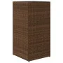 Jardinera de ratán sintético marrón 40x40x80 cm by , Pots and planters - Ref: Foro24-366414, Price: 75,35 €, Discount: %
