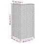Jardinera de ratán sintético marrón 40x40x80 cm by , Pots and planters - Ref: Foro24-366414, Price: 75,35 €, Discount: %