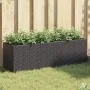 Jardinera con 3 maceteros ratán sintético negro 105x30x32 cm by , Pots and planters - Ref: Foro24-366416, Price: 65,19 €, Dis...
