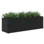 Jardinera con 3 maceteros ratán sintético negro 105x30x32 cm by , Pots and planters - Ref: Foro24-366416, Price: 65,19 €, Dis...