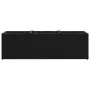 Jardinera con 3 maceteros ratán sintético negro 105x30x32 cm by , Pots and planters - Ref: Foro24-366416, Price: 65,19 €, Dis...