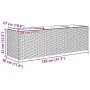 Jardinera con 3 maceteros ratán sintético negro 105x30x32 cm by , Pots and planters - Ref: Foro24-366416, Price: 65,19 €, Dis...