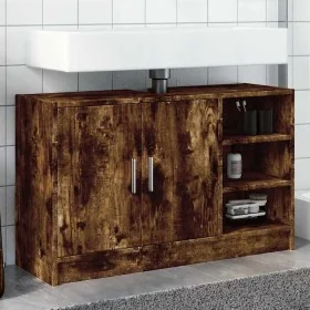 Armario de lavabo madera ingeniería roble ahumado 90x29x55 cm von , Badezimmermöbel - Ref: Foro24-848126, Preis: 79,18 €, Rab...