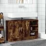 Armario de lavabo madera ingeniería roble ahumado 90x29x55 cm by , Bathroom furniture - Ref: Foro24-848126, Price: 79,05 €, D...