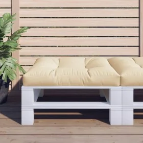 Cojín para sofá de palets de tela beige 80x80x12 cm von , Kissen für Stühle und Sofas - Ref: Foro24-360494, Preis: 37,22 €, R...