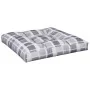 Cojín para sofá de palets de tela a cuadros gris 80x80x12 cm by , Cushions for chairs and sofas - Ref: Foro24-360505, Price: ...